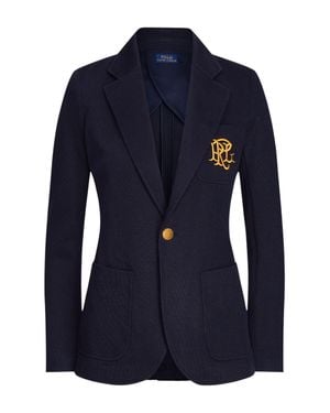 Polo Ralph Lauren 26Ss Monogram Knit Blazer - Blue