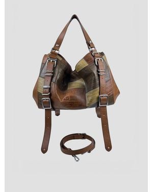DIESEL D-One Top-Handle Handbag, M - Brown