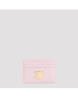 Celine Mini Triomphe Card Holder - Pink