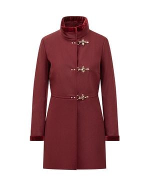 Fay Elegant Virgin Wool Mini Jacket For Fw25 - Red