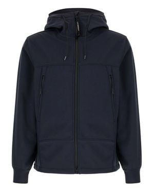 C.P. Company C. P. Company Lens Detail Hooded Nylon Jacket With Zip Closure - Blue