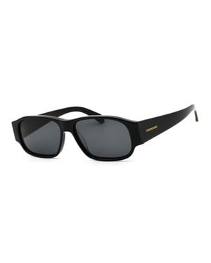 Ferragamo Oval Sunglasses With Premium Acetate Frame - Black