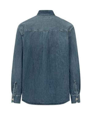 Our Legacy Classic Pocket Shirt With Elevated Collar - Blue