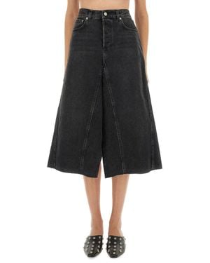 Haikure Cotton Skirts - Black