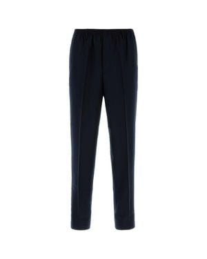 Cellar Door Alfred Stretch Wool Pants - Blue
