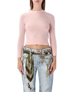 Acne Studios Cropped Ribbed Cashmere Sweater - Multicolor