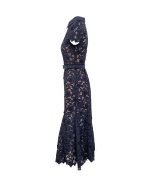 Self-Portrait Elegant Midi Dress - Blue