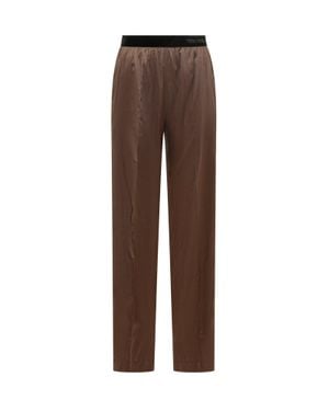 Tom Ford Silk Tailored Pants - Brown