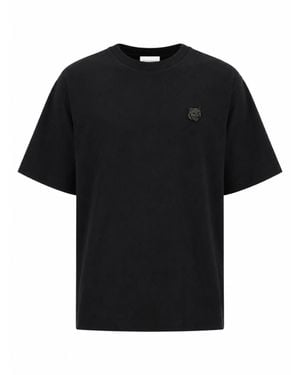 Maison Kitsuné Oversize T-Shirt With Volpe Patch - Black
