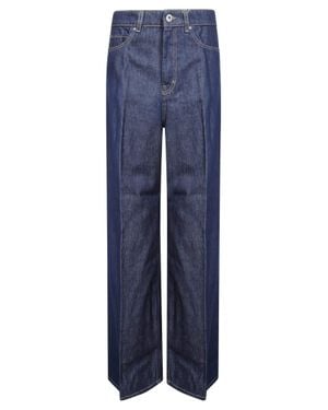Weekend by Maxmara Piegata Flare Denim Pants - Blue