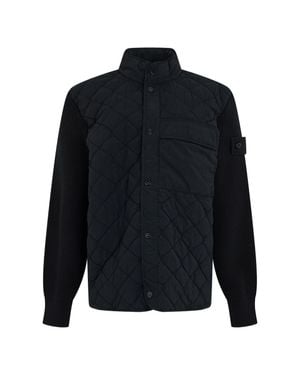 Stone Island Quilted Paneled Jacket - Blue