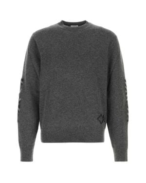 Burberry 100% Wool Knit Sweater - Gray