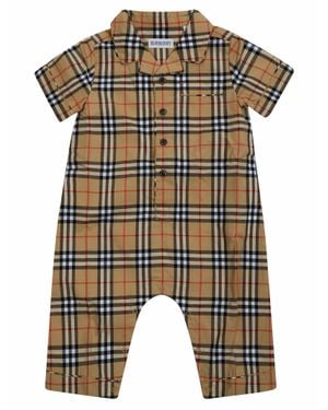 Burberry Andreas Check Kids Mini Romper - Black