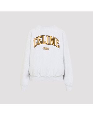 Celine Loose Cotton Sweatshirt - White