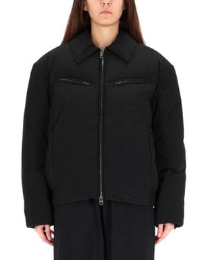 Alexander Wang Boxy Padded Sports Jacket With Zippered Pockets - Black