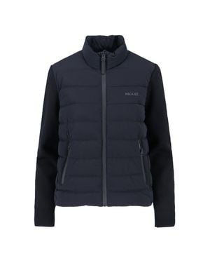 Mackage Hybrid Puffer Jacket With Knit Sleeves - Blue