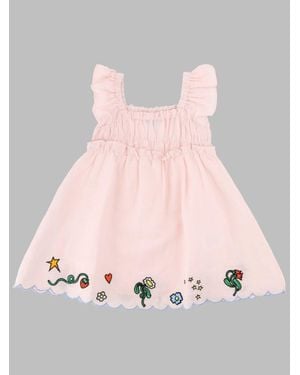 Stella McCartney Mini Dress With Vent Detailing For Girls - Pink