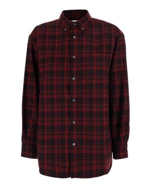DUNST Checkered Flannel Button-Down Shirt - Purple