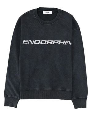 MSGM Crew Neck Sweatshirt - Black