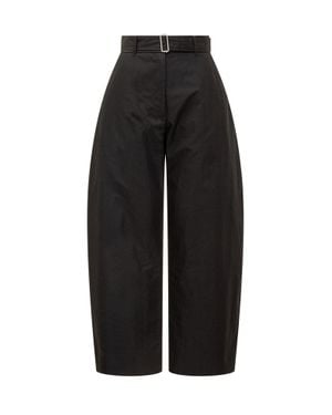 Studio Nicholson Belted Round Leg Pants - Black