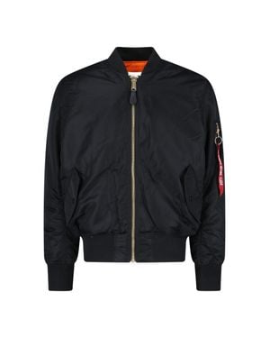 Alpha Industries Quilted Lined Jacket With Nylon Lining - Black