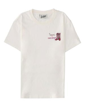 MC2 Saint Barth Graphic Crew Neck T-Shirt - White