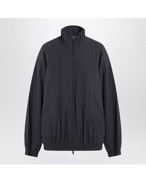 Balenciaga Oversized Dark Tracksuit Jacket - Blue