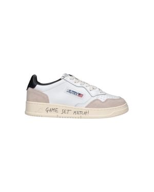 Autry Leather & Suede Low-Top Sneakers For - White