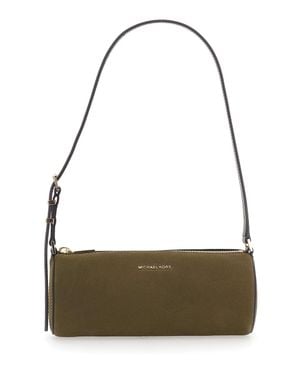 MICHAEL Michael Kors Michael Kors Izzy Shoulder Handbag With Logo Lettering, Adjustable Leather Strap And Top Zip Closure (23.5X9.5X9.5 Cm) - Gray