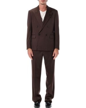 Lardini Double-Breasted Wool Suit - Multicolor