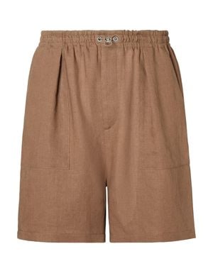 Fendi Sophisticated Waist Shorts With Adjustable Drawstring - Brown