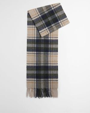 Barbour New Check Tartan Scarf - Gray