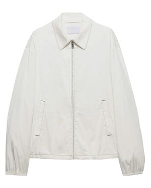 Prada Lightweight Poplite/Techline Track Jacket For Ss25 - White