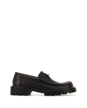 Loewe Sierra Leather Loafers - Black