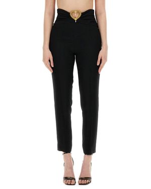 Moschino Pants With Heart Application - Black
