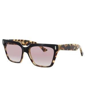 Cutler and Gross Rectangular Acetate Sunglasses - Black