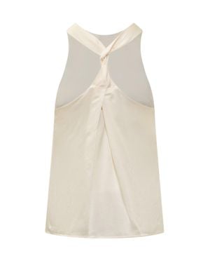 Loulou de Saison Silk Top For Spring/Summer 2025 - White