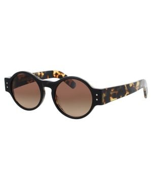 Cutler and Gross Round Acetate Sunglasses - Black