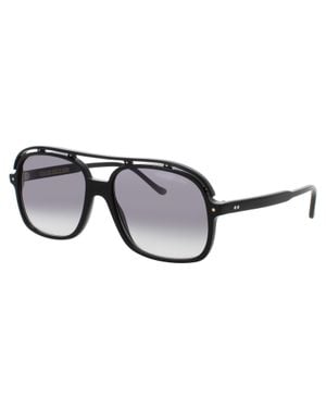 Cutler and Gross Rectangular Brow Bar Sunglasses - Black