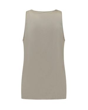 Brunello Cucinelli Sleeveless Giro Neck Top - Gray
