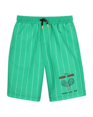 Marc Jacobs Mini Striped Swim Shorts With Drawstring Waist - Green