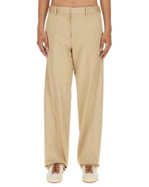 Lanvin Relaxed Fit Twisted Chino Pants - Natural