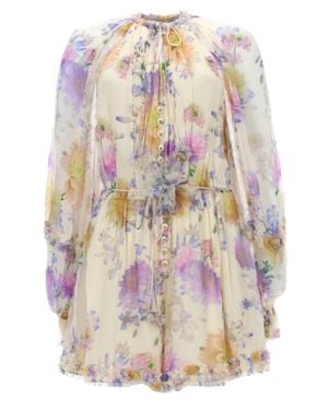 Zimmermann Luna Ruffled Playsuit - White