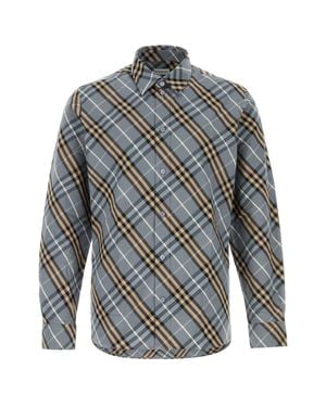 Burberry Regular Check Shirt - Gray