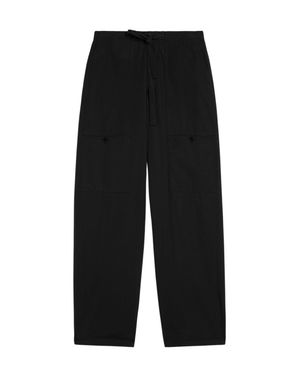 Jil Sander Cotton Poplin Cargo Pants - Black