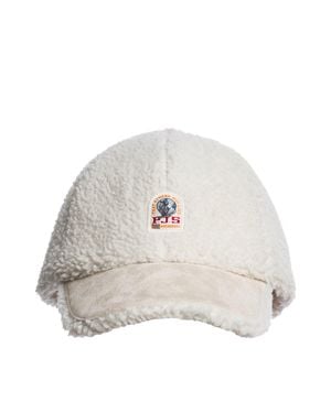 Parajumpers Codroy Curly Fleece Baseball Cap - White