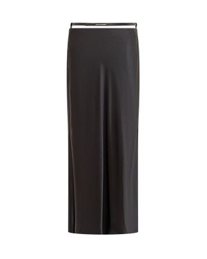Tom Ford Elegant Long Silk Skirt - Black