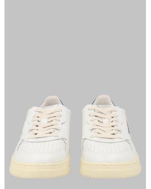 Autry Medalist Low Leather Sneakers - Natural