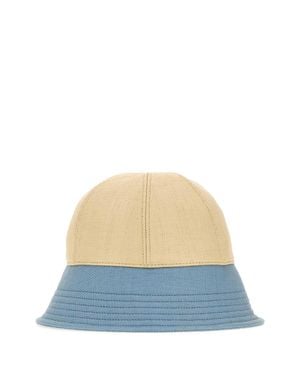 Prada Two-Tone Canvas Bucket Hat - Blue