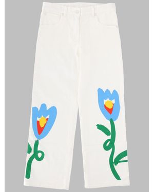 Stella McCartney Soft Fabric Pants For Girls - White